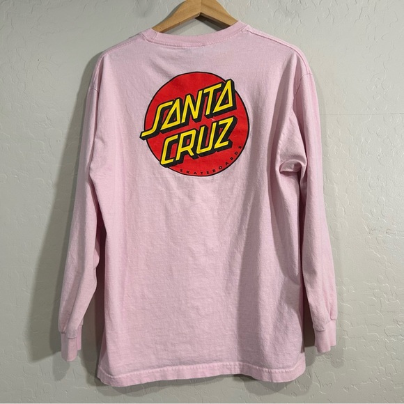 Santa Cruz Pink Logo Long Sleeve Tee Large Alstyle Skateboard Shirt Skater - Picture 2 of 6